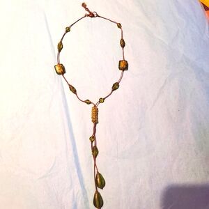 Vintage necklace, green beads